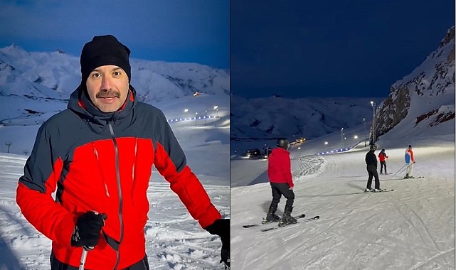 Hakkari'de kayak merkezi ışıklandırıldı: Gece kayak keyfi başladı