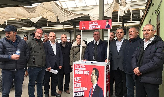 Ardahan CHP'den İmamoğlu'na özgürlük ve erken seçim için imza kampanyası