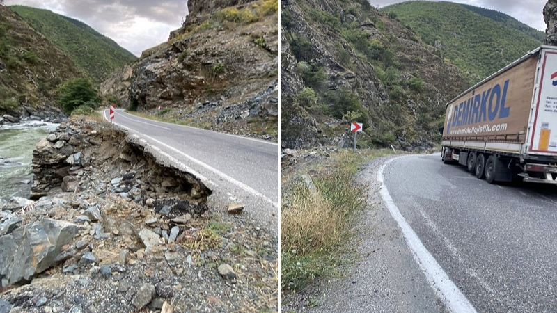 Artvin’e gidecekler bu yolda dikkat olun!
