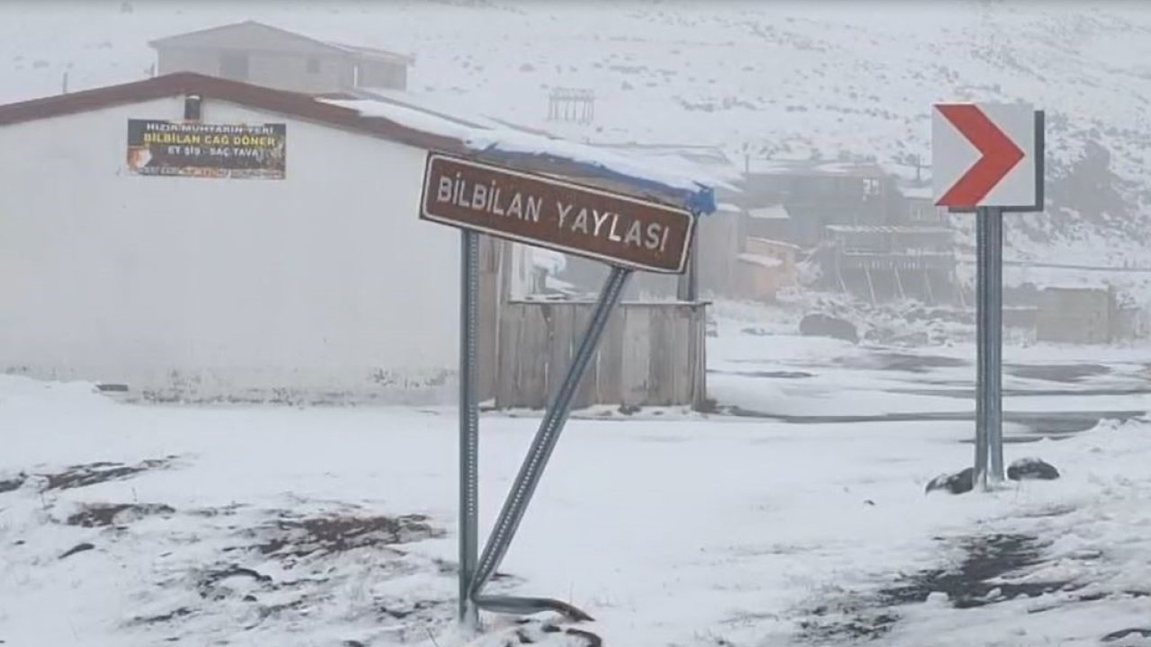 Bülbülan Yaylası beyaza büründü