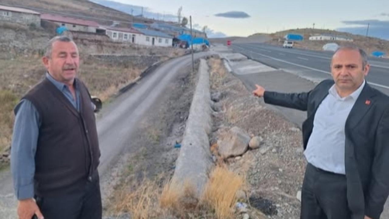 CHP'li Onay'dan Taşlıdere köyüne yol ve altyapı incelemesi