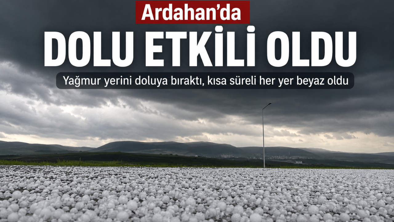 Ardahan’da dolu etkili oldu