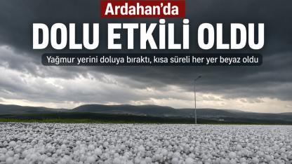Ardahan’da dolu etkili oldu