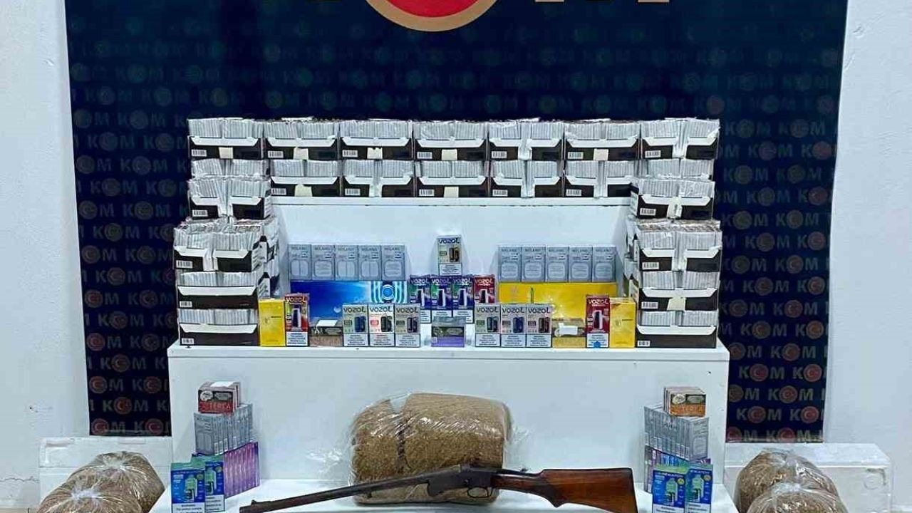 Kars’ta binlerce makaron ve kaçak sigara ele geçirildi