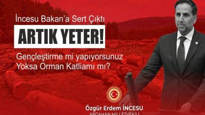 Vekil İncesu: Orman Katliamını Durdurun!
