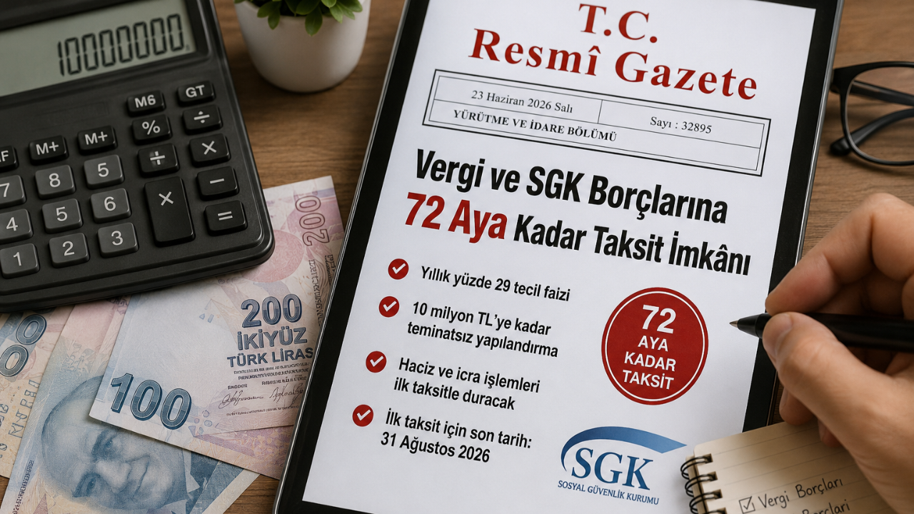 Vergi ve SGK Borçlarına 72 Ay Taksit Dönemi Başladı