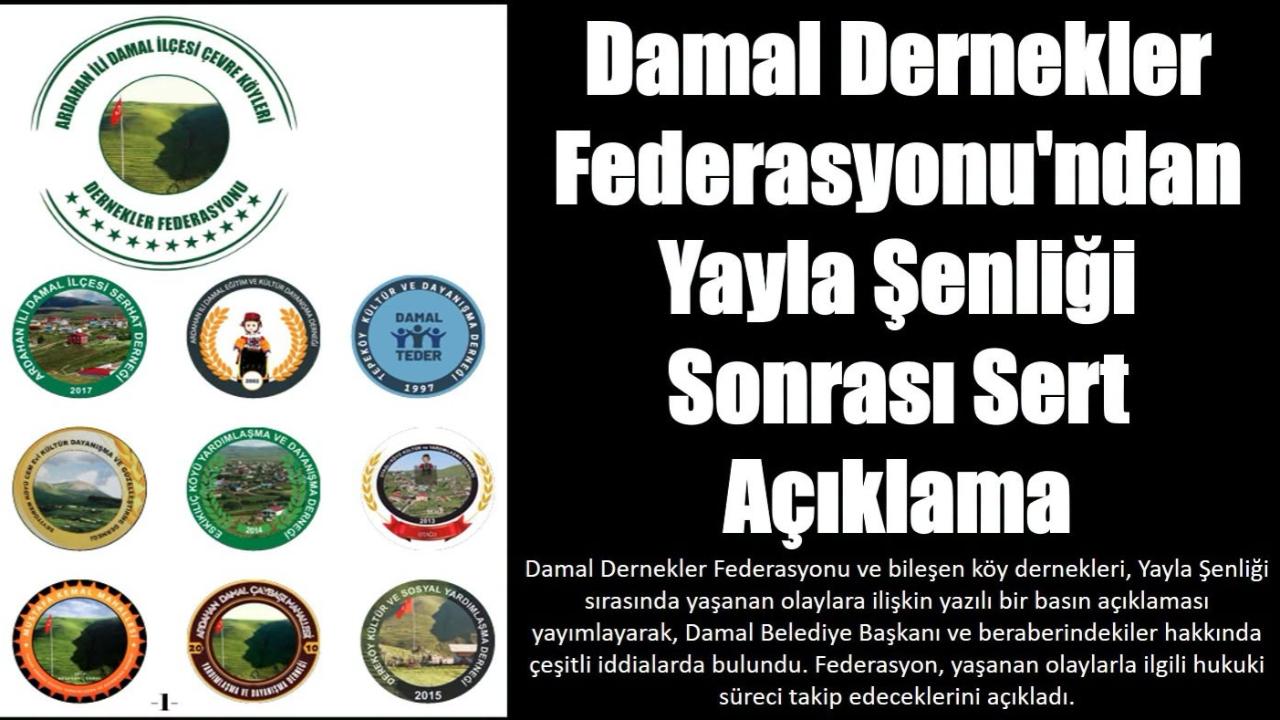 Damal Dernekler Federasyonu'ndan Yayla Şenliği Sonrası Sert Açıklama